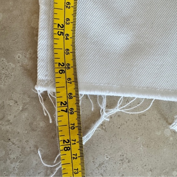 J Crew White Sailor Mid Rise Relaxed Demi Boot Jean Womens Size 27 Gold Buttons - Picture 11 of 16